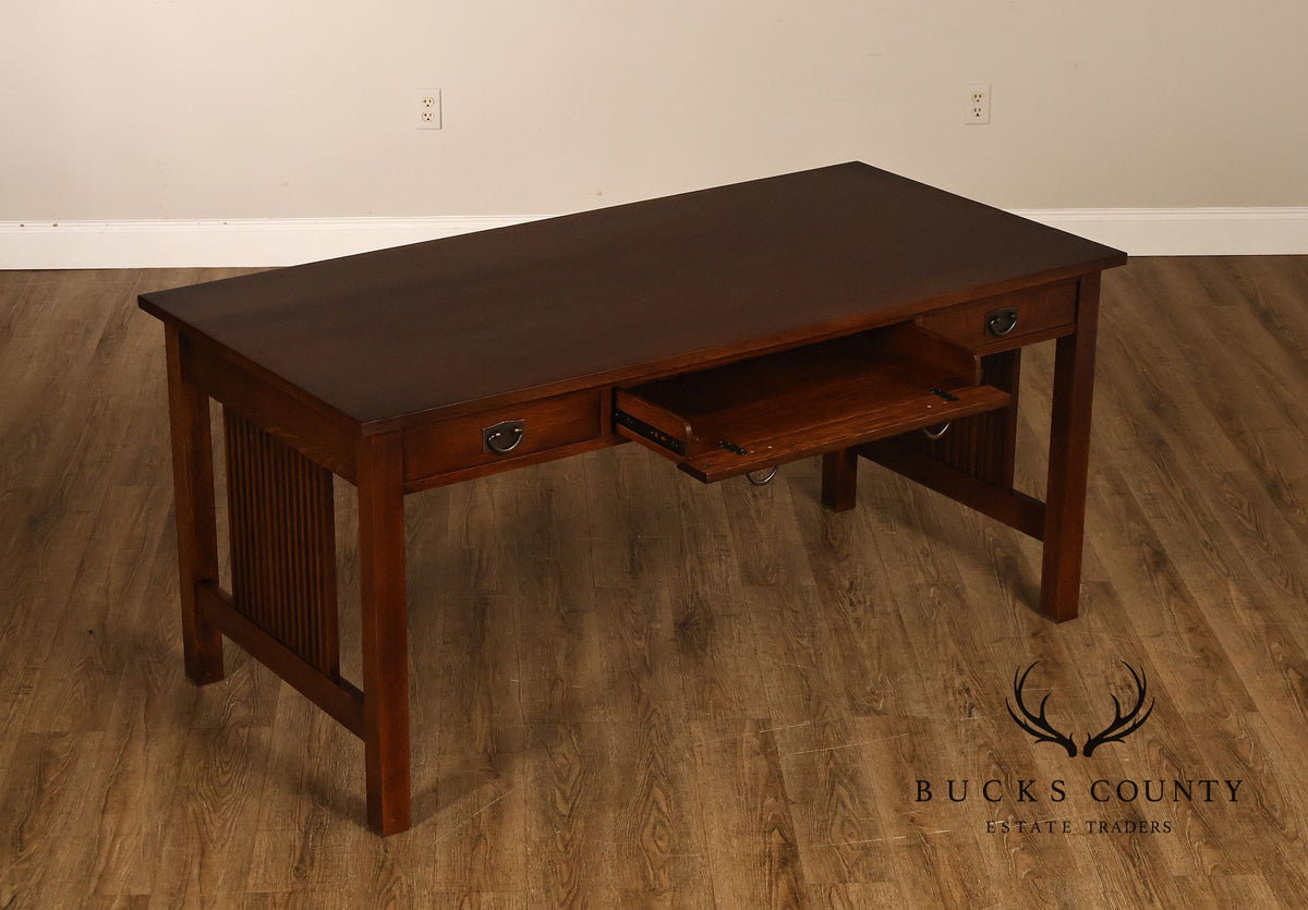 Stickley Mission Collection Oak Three-Drawer Writing Desk
