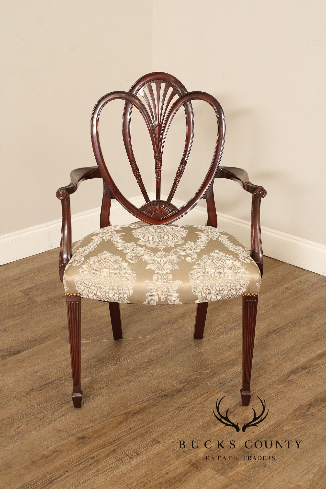 Old Colony Furniture 1930's  Hepplewhite Style Set Of Six Mahogany Shield Back Dining Chairs