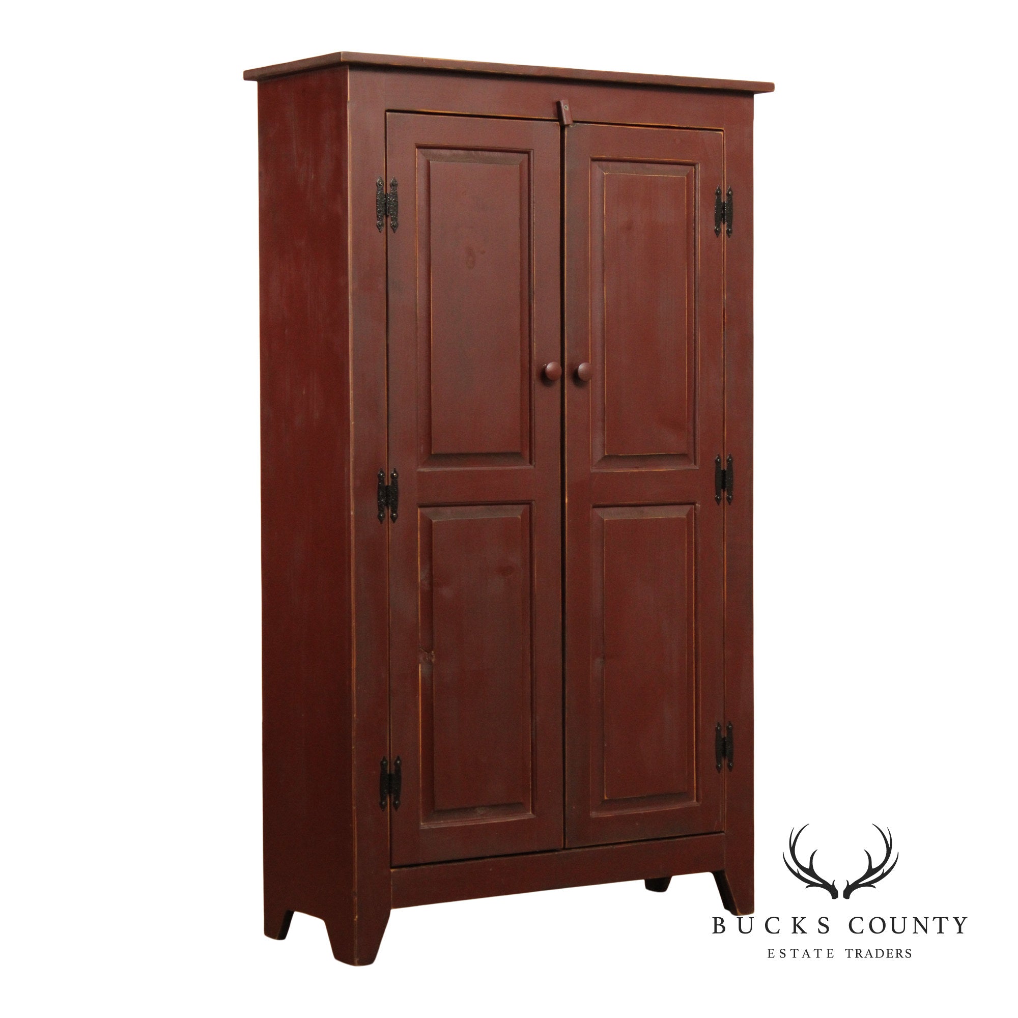 Primitive Painted Pine Two Door Cupboard