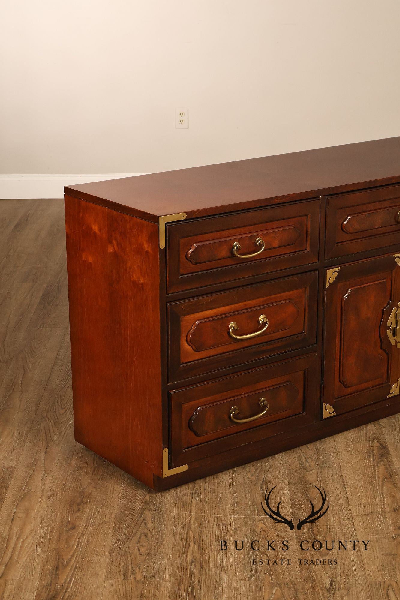 Bernhardt Vintage Campaign Style Door Chest