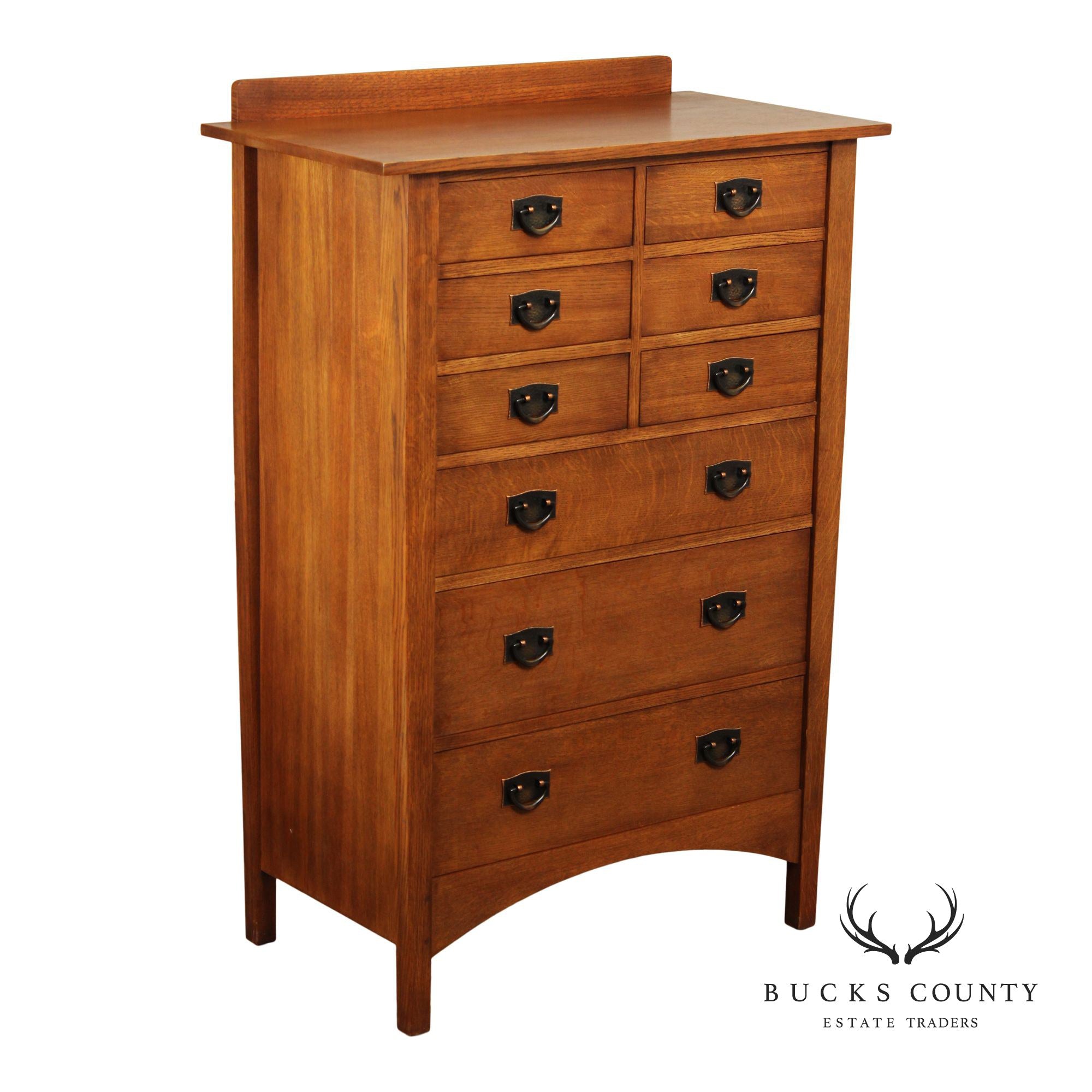 Stickley Mission Collection Harvey Ellis Oak Nine-Drawer Chest