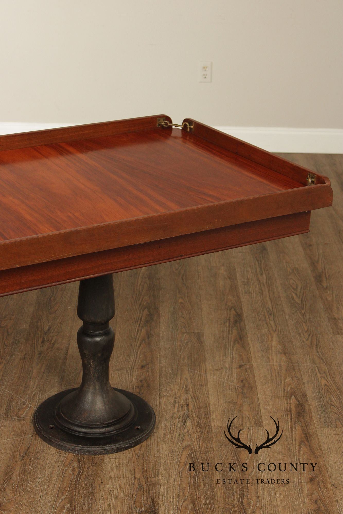 Antique Ship’s Table With Set Of Six Ship Chairs