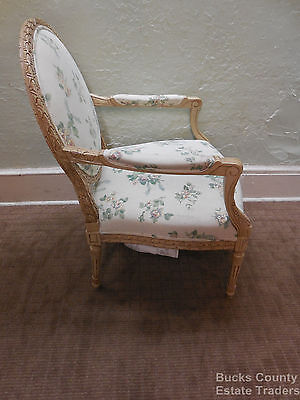 Quality French Louis XVI Wide Fauteuil Cameo Back Open Arm Chair