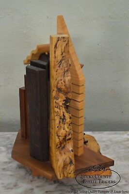 Gary Zayon Studio Crafted Mixed Wood Sculpture of Manhattan