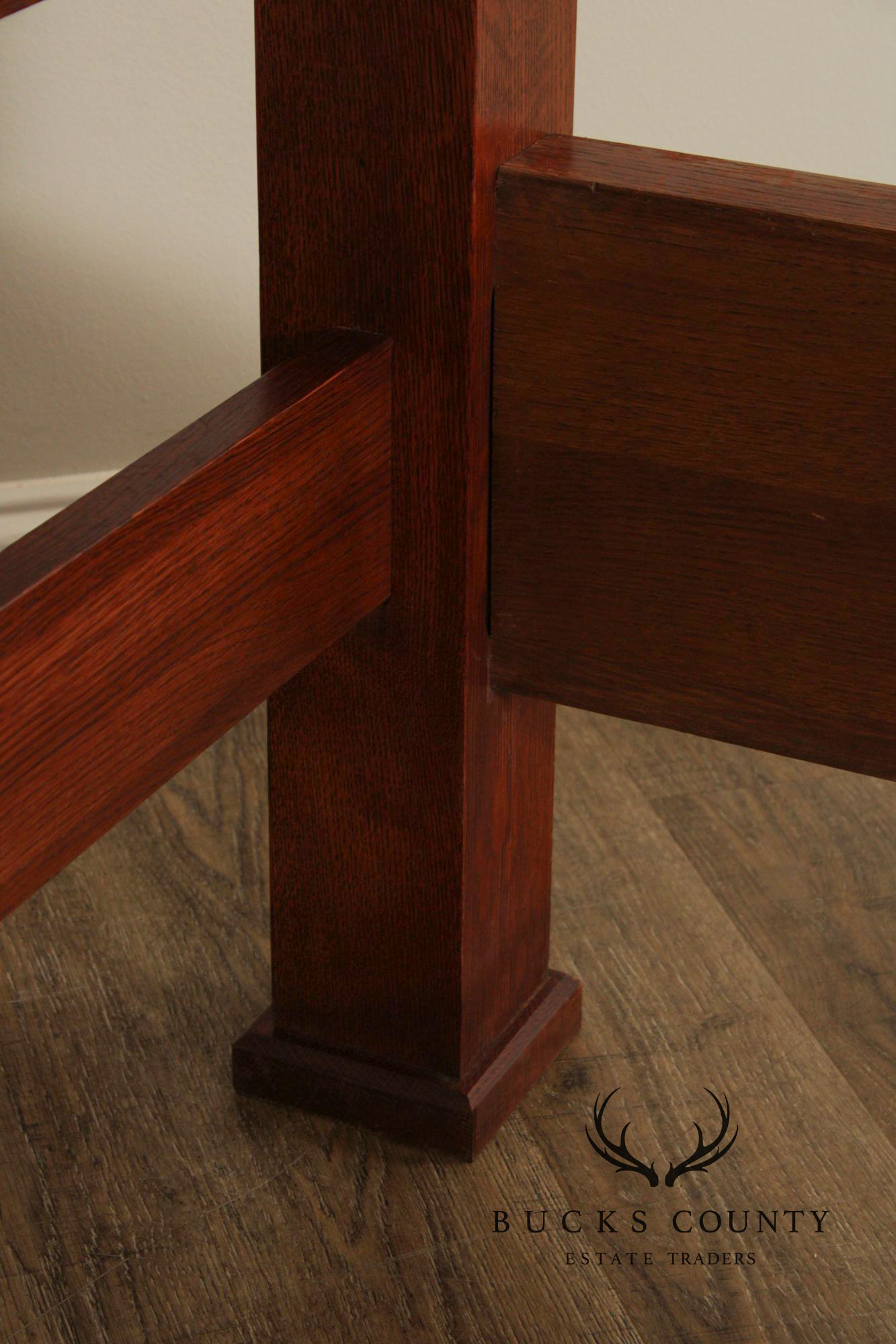 Stickley Mission Collection Queen Size Oak Prairie Spindle Bed