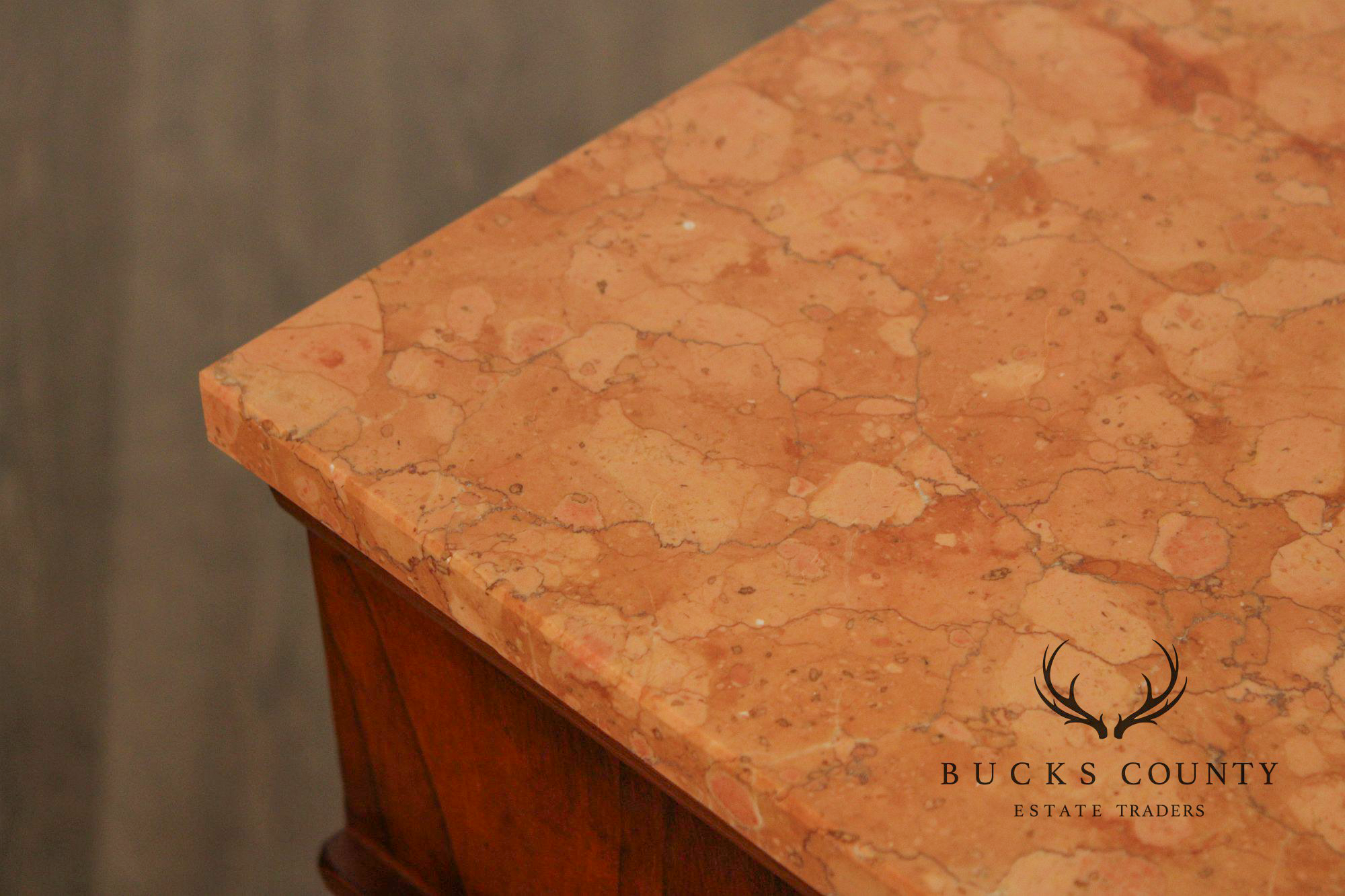 Italian Walnut Marble Top Double Dresser