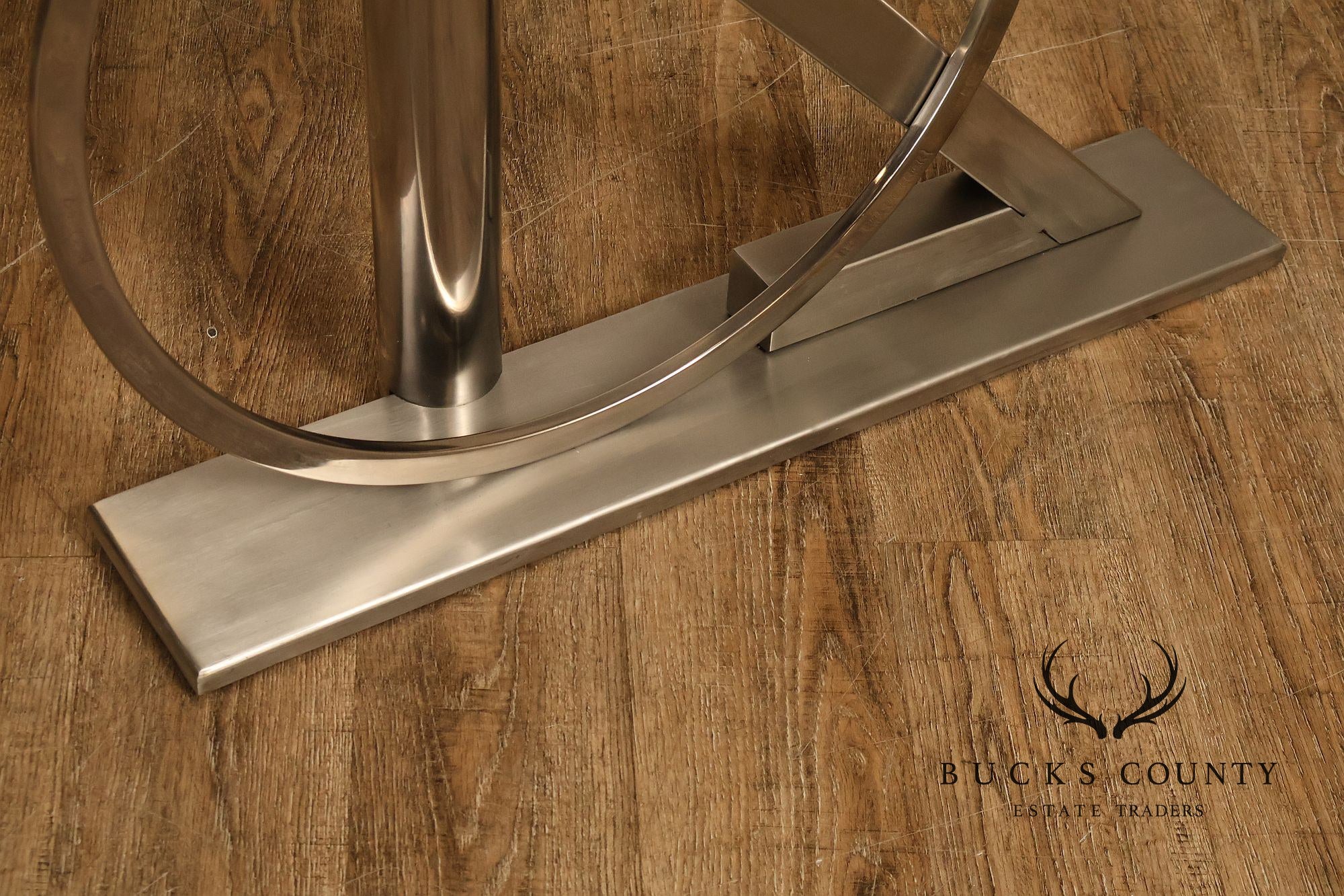 DIA Post Modern Glass Top Sculptural Console Table