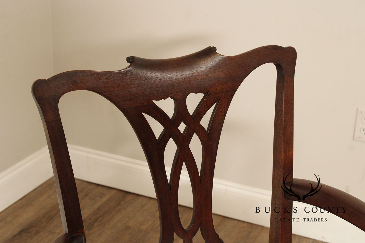 Chippendale Style Set of Eight M ahogany Dining Chairs