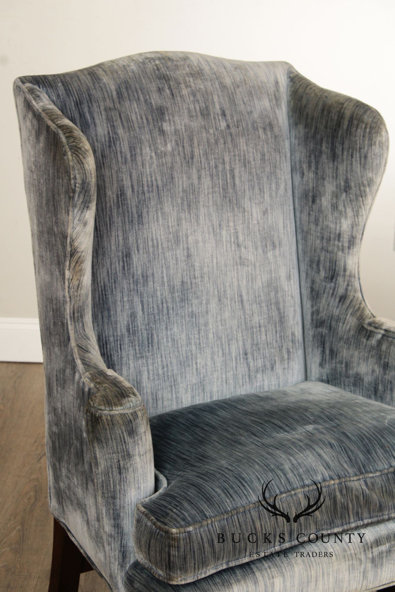 Kittinger Colonial Williamsburg Chippendale Style  Mahogany Wing Chair