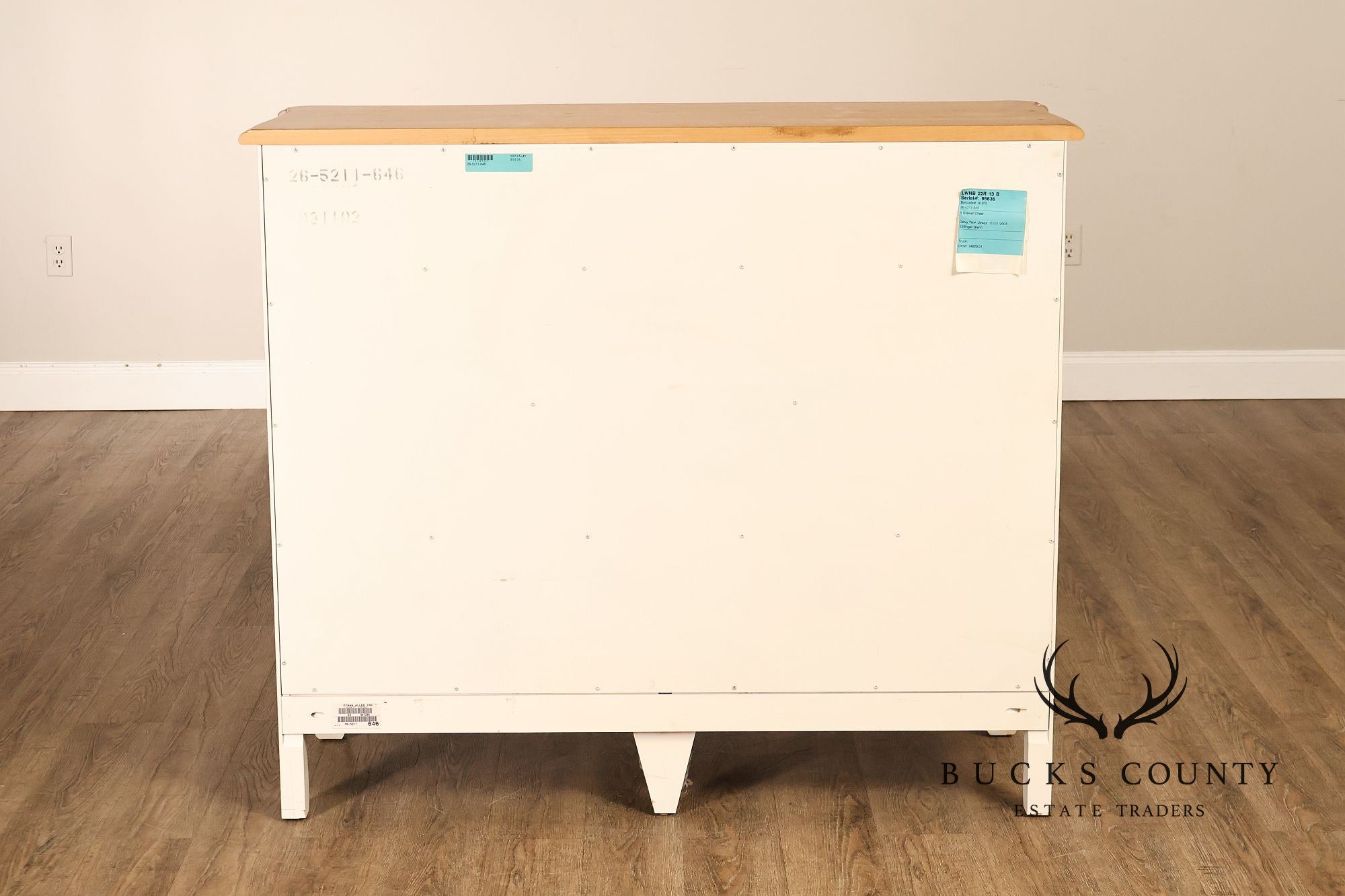 Ethan Allen 'Country French' Distress Painted Chest of Drawers