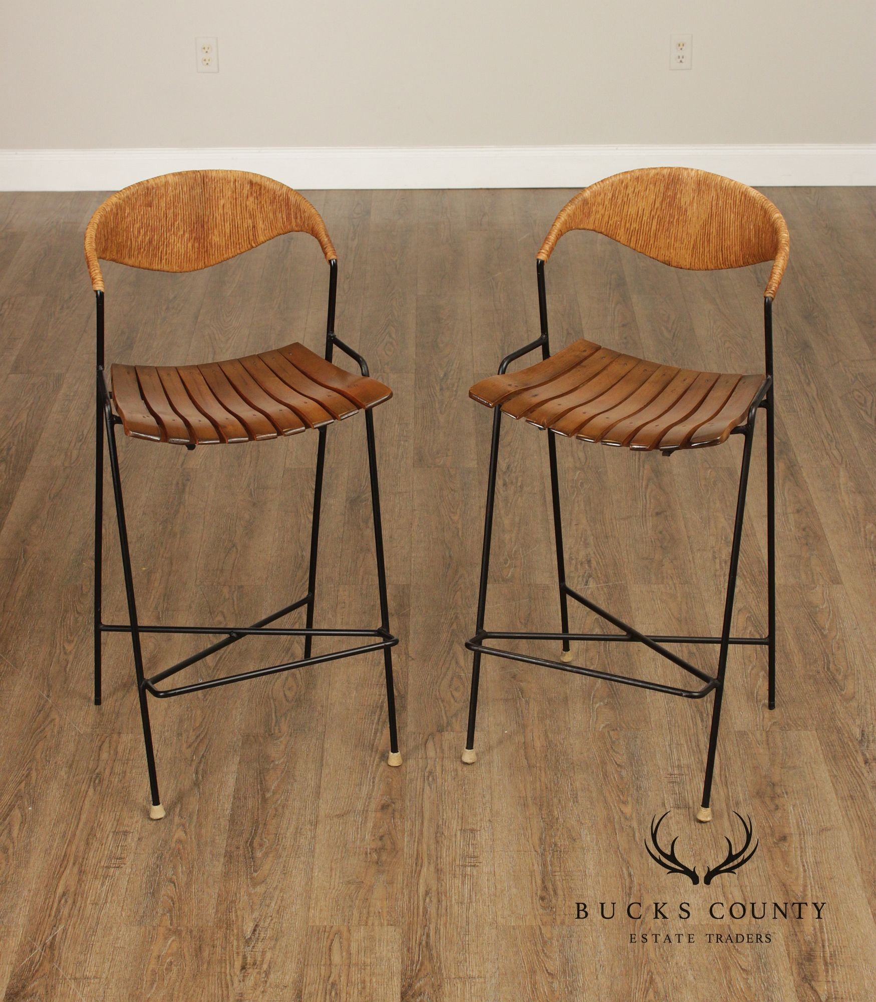 Pair of Mid Century Modern Bar Stools