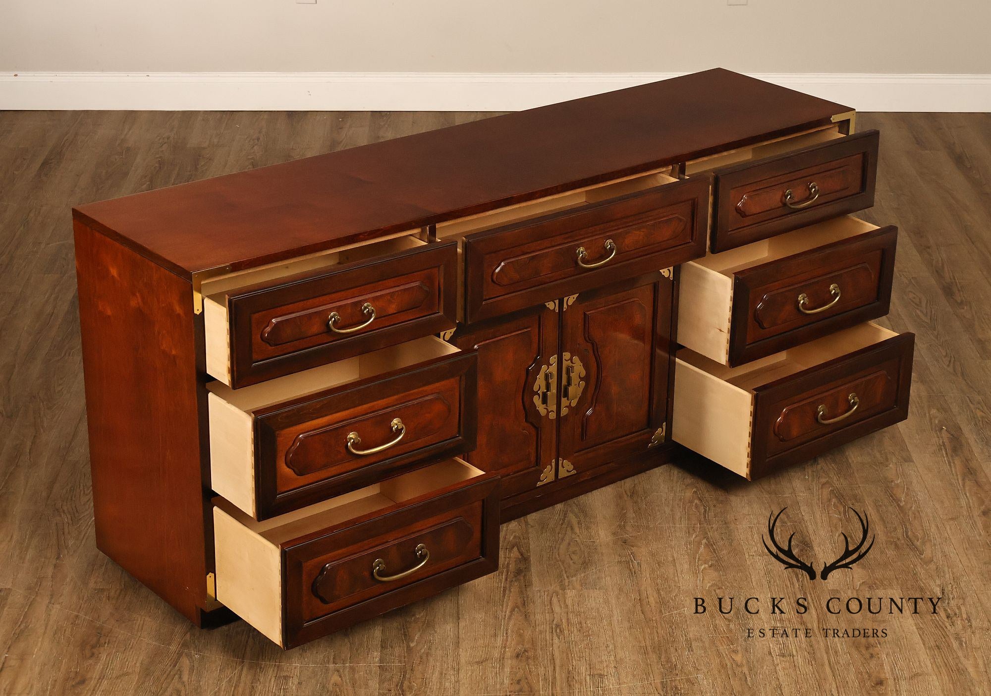 Bernhardt Vintage Campaign Style Door Chest