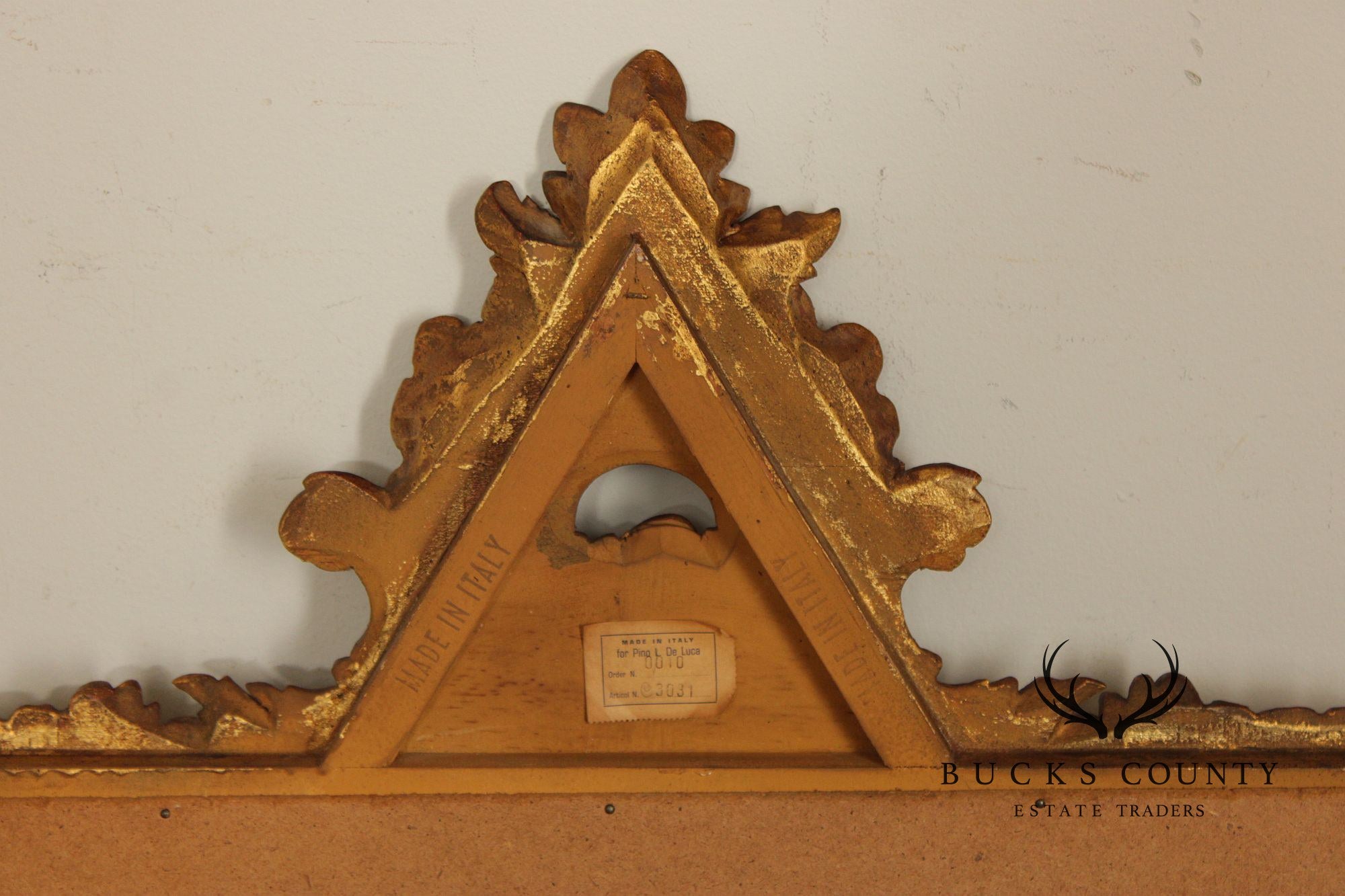 Vintage Italian Carved Giltwood Wall Mirror