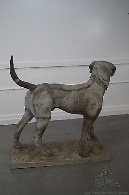 Antique 19th Century Zinc Morley's Dog Statue by J.W. Fiske (A)