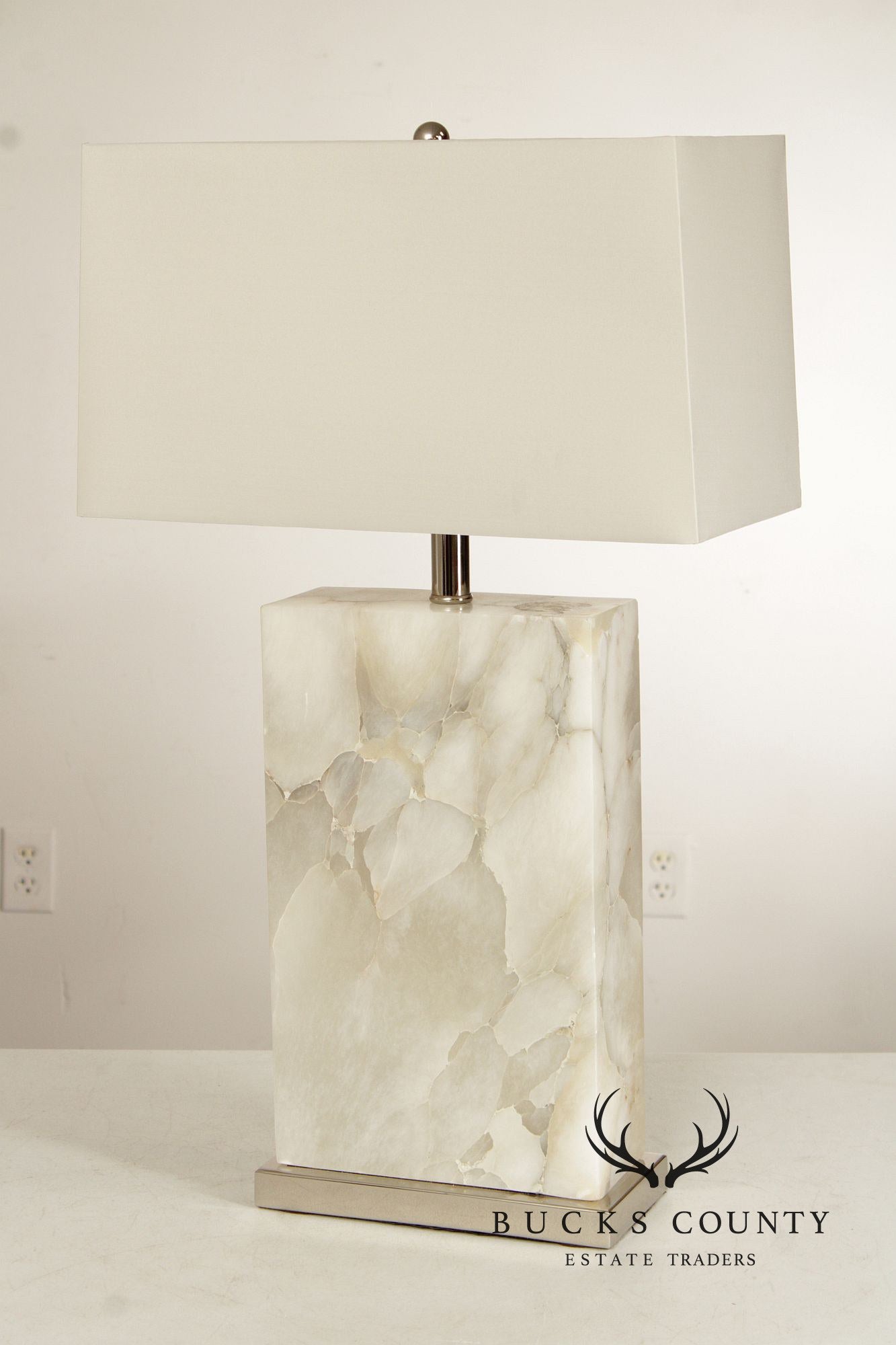 Arteriors Pair of 'Carson' Marble Table Lamps