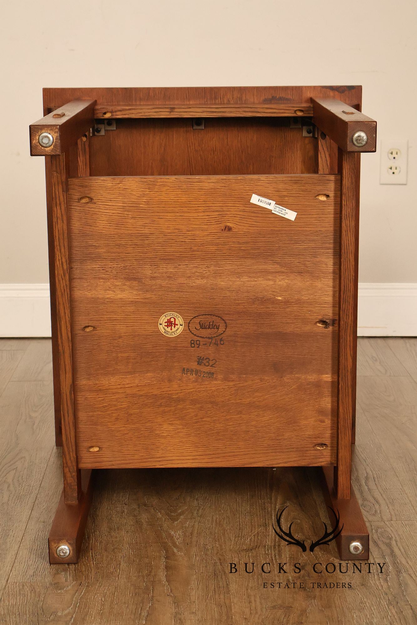Stickley Mission Collection Oak Spindle Lamp Table