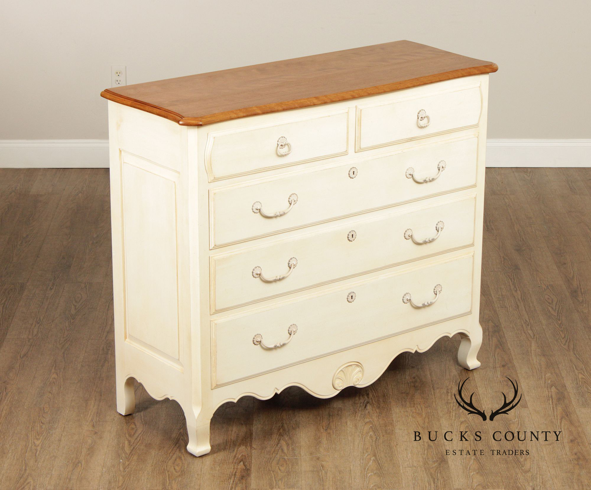 Ethan Allen Country French Painted Chest Of Drawers