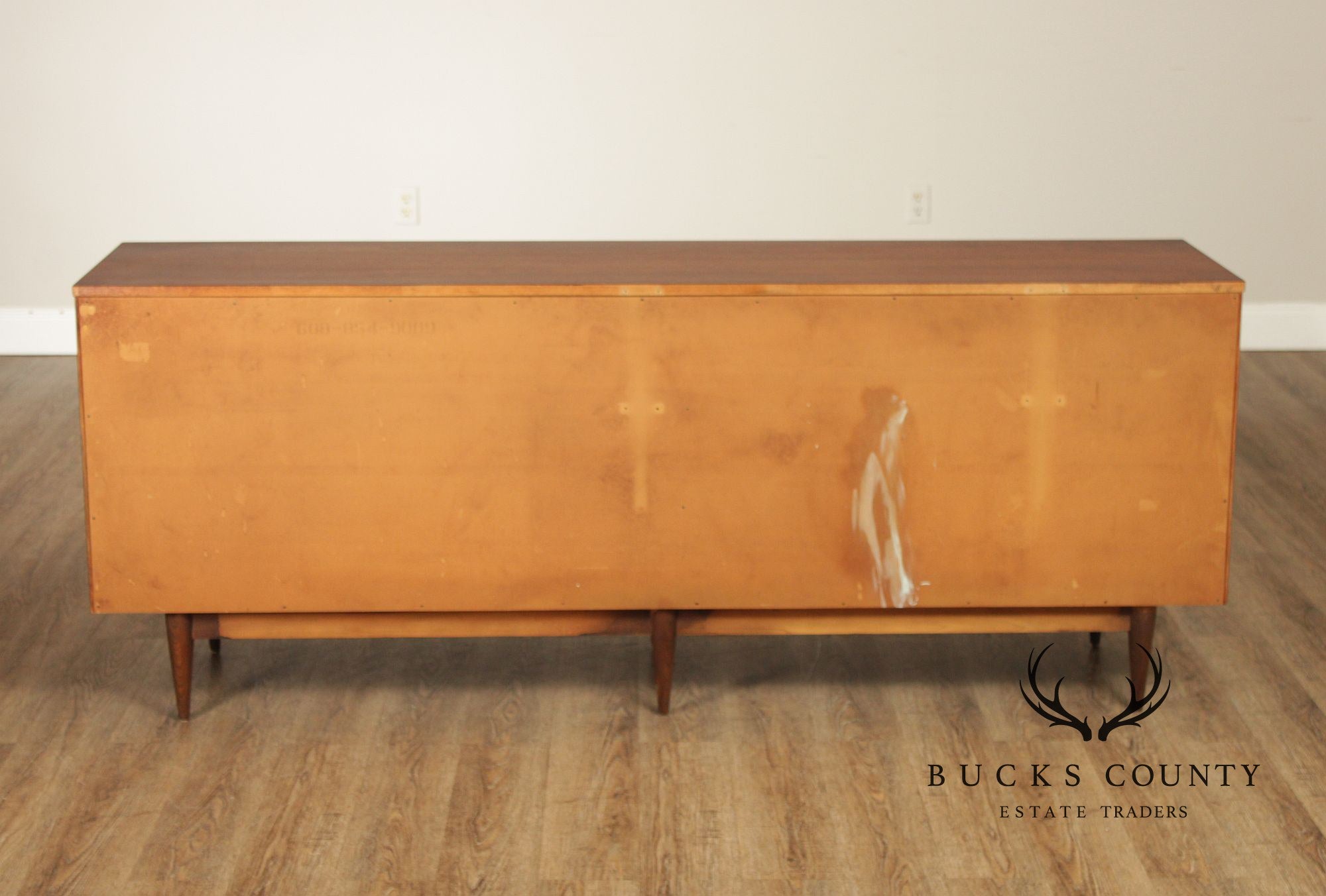 Basic Witz Mid Century Modern Walnut Triple Chest