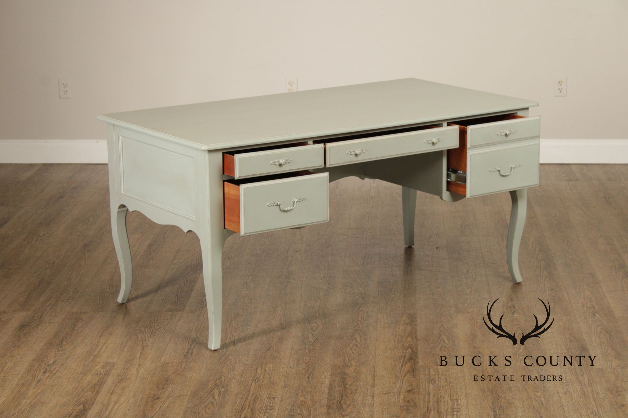 Ethan Allen 'Maison' Painted Executive Writing Desk