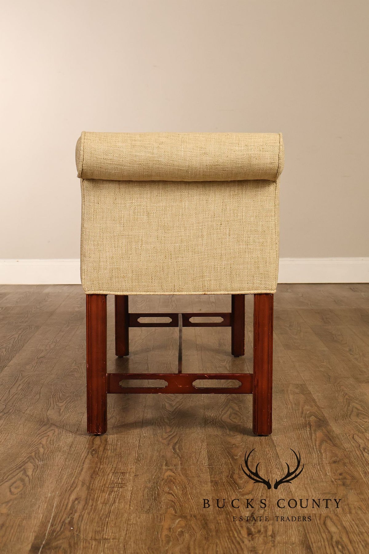 Ethan Allen Chippendale Style Mahogany Bench