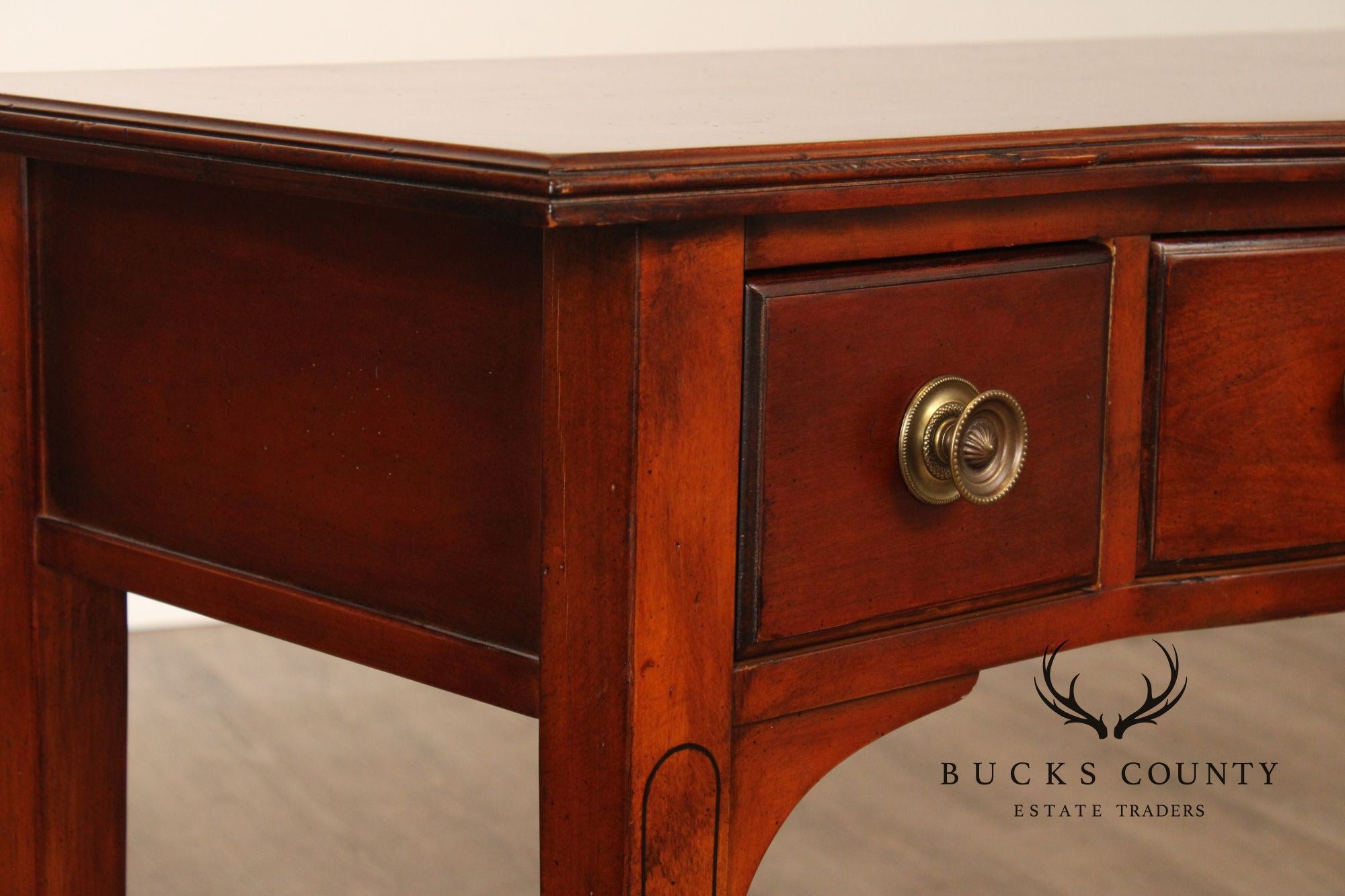 Hekman Federal Style Three Drawer Console Table