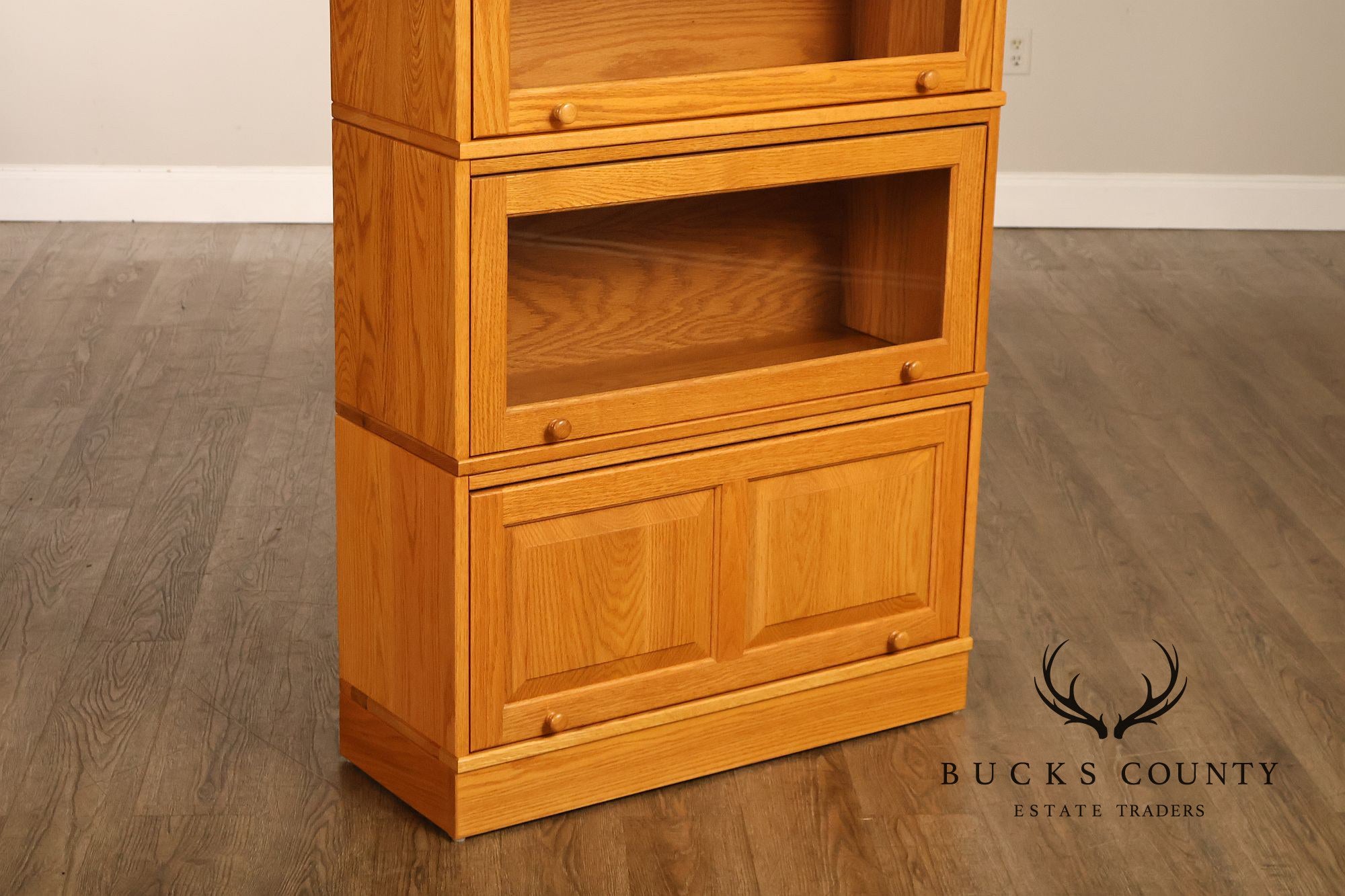 Amish Made Oak Five Stack Barrister Bookcase