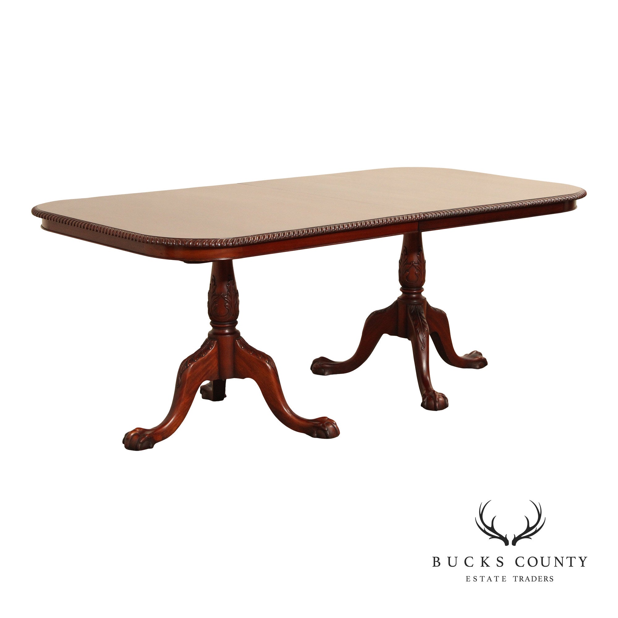 Georgian Style Mahogany Double Pedestal Dining Table