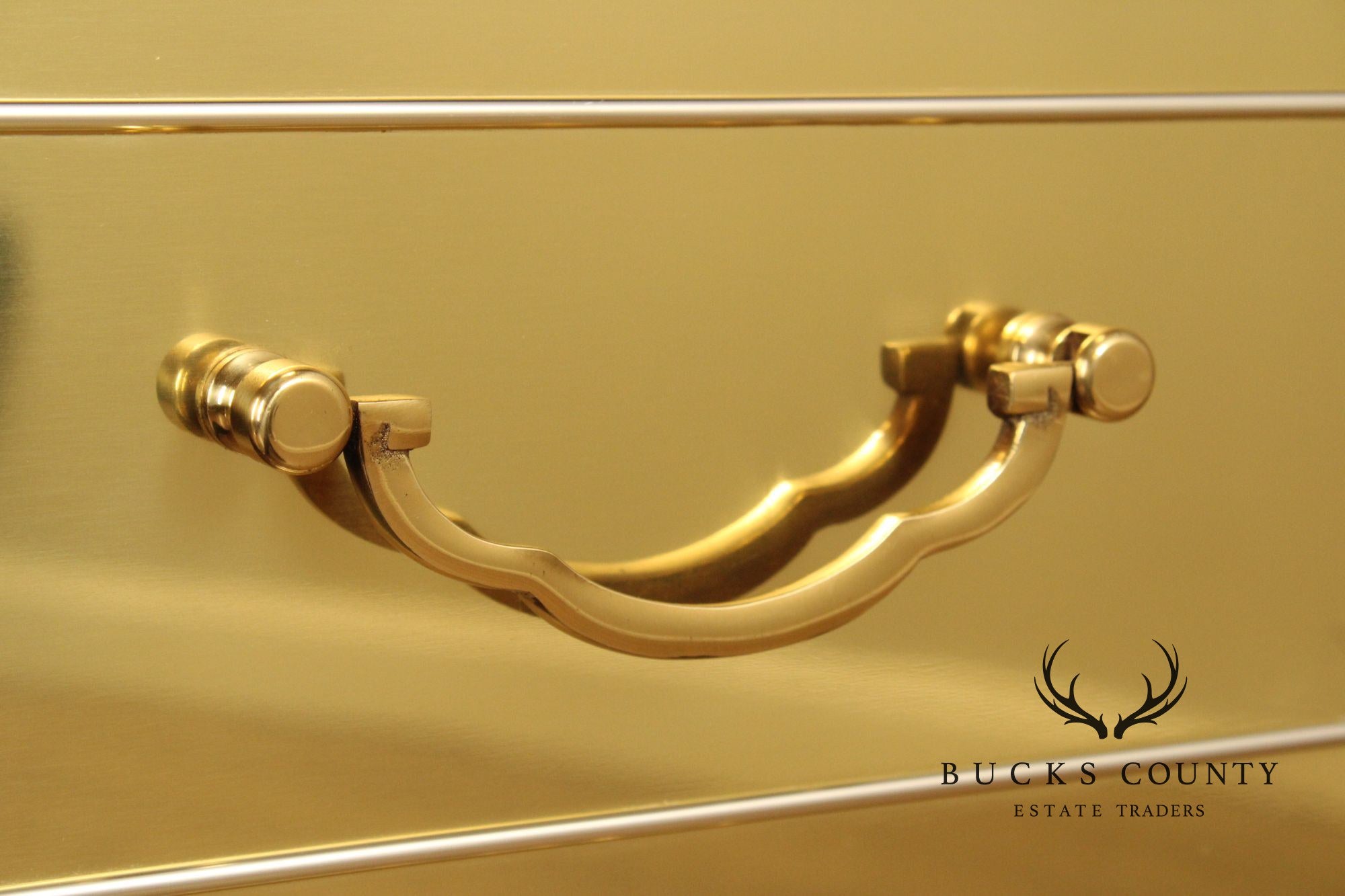 Harden Hollywood Regency Marble Top Brass Chest of Drawers