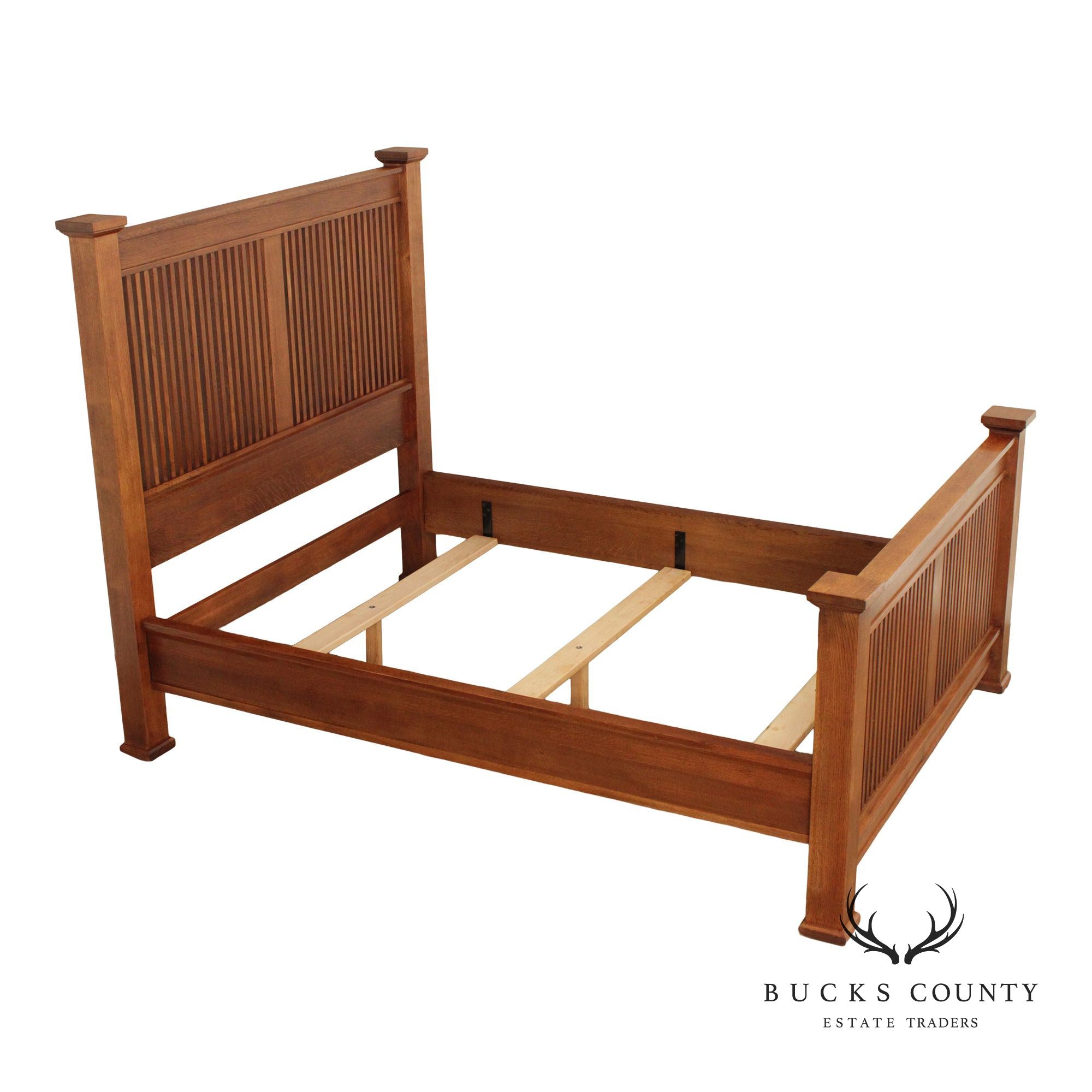 Stickley Mission Collection Oak Queen Size Prairie Bed