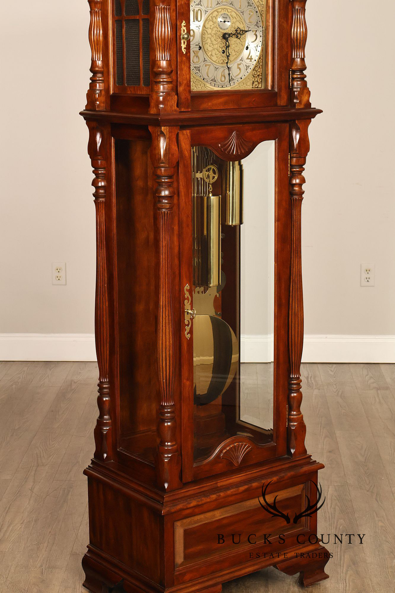 Ridgeway Traditional Cherry Grandfather Clock