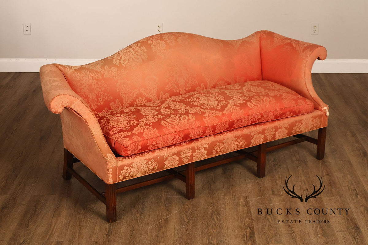Southwood Chippendale Style Mahogany Camelback Sofa