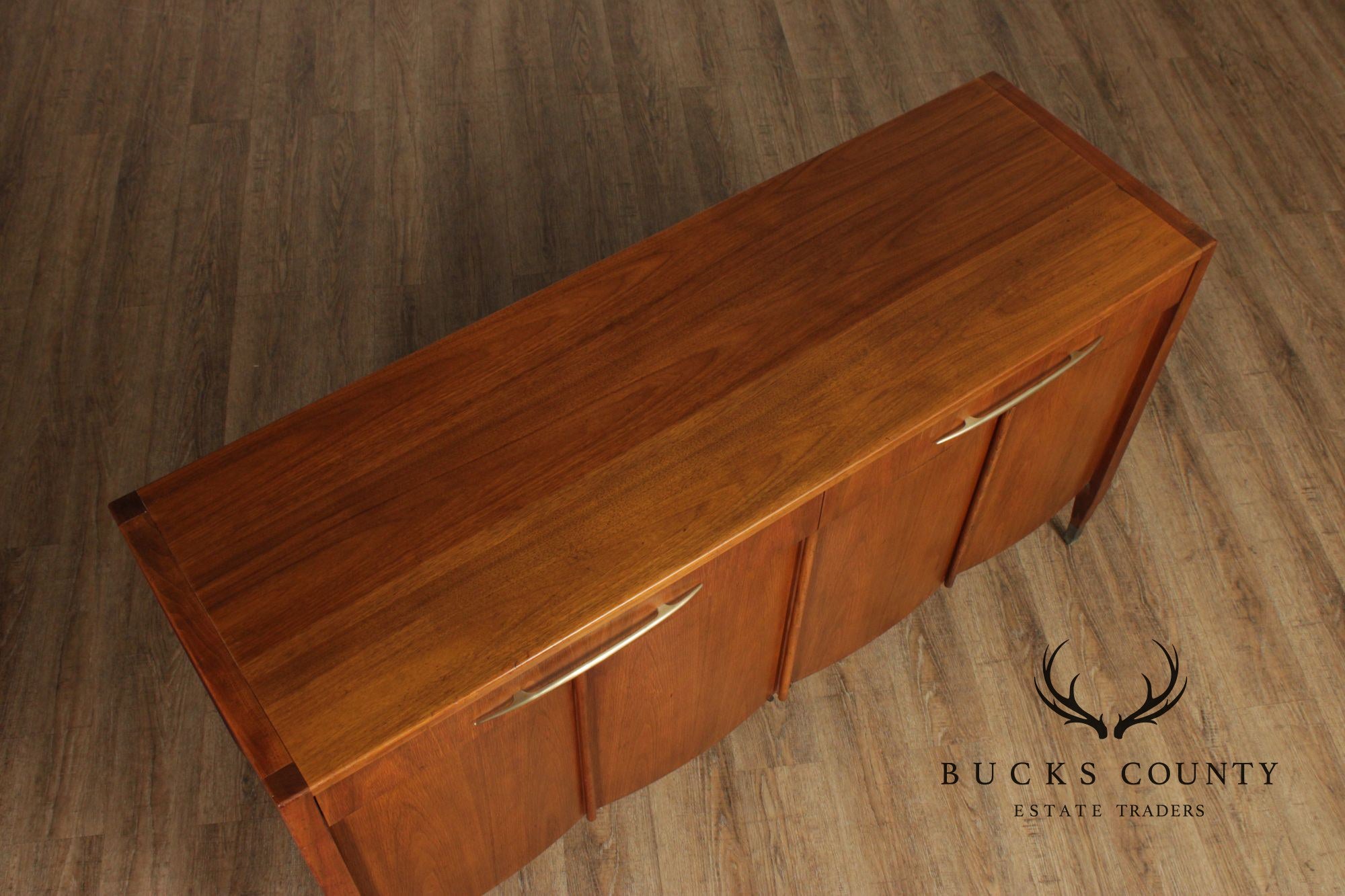 Milling Road by Baker Mid-Century Modern Walnut Credenza Sideboard