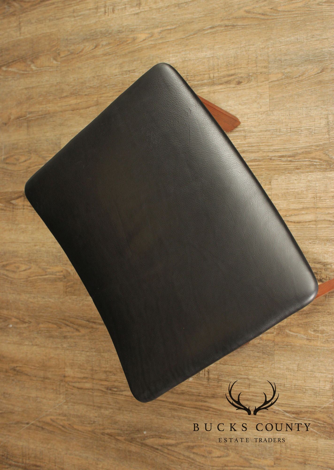 Mid Century Danish Teak Floating Seat Stool By Inger Klingenberg For France & Søn