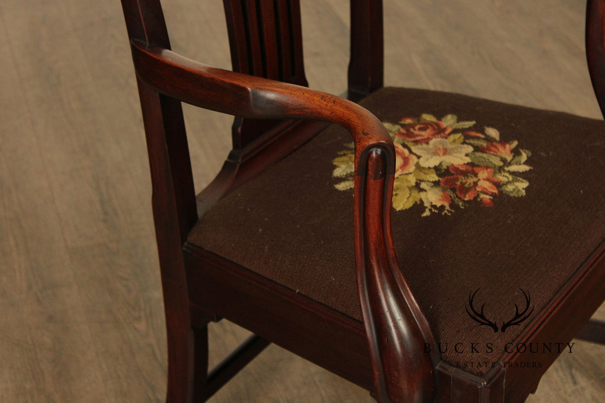 Antique Mahogany Georgian Style Armchair