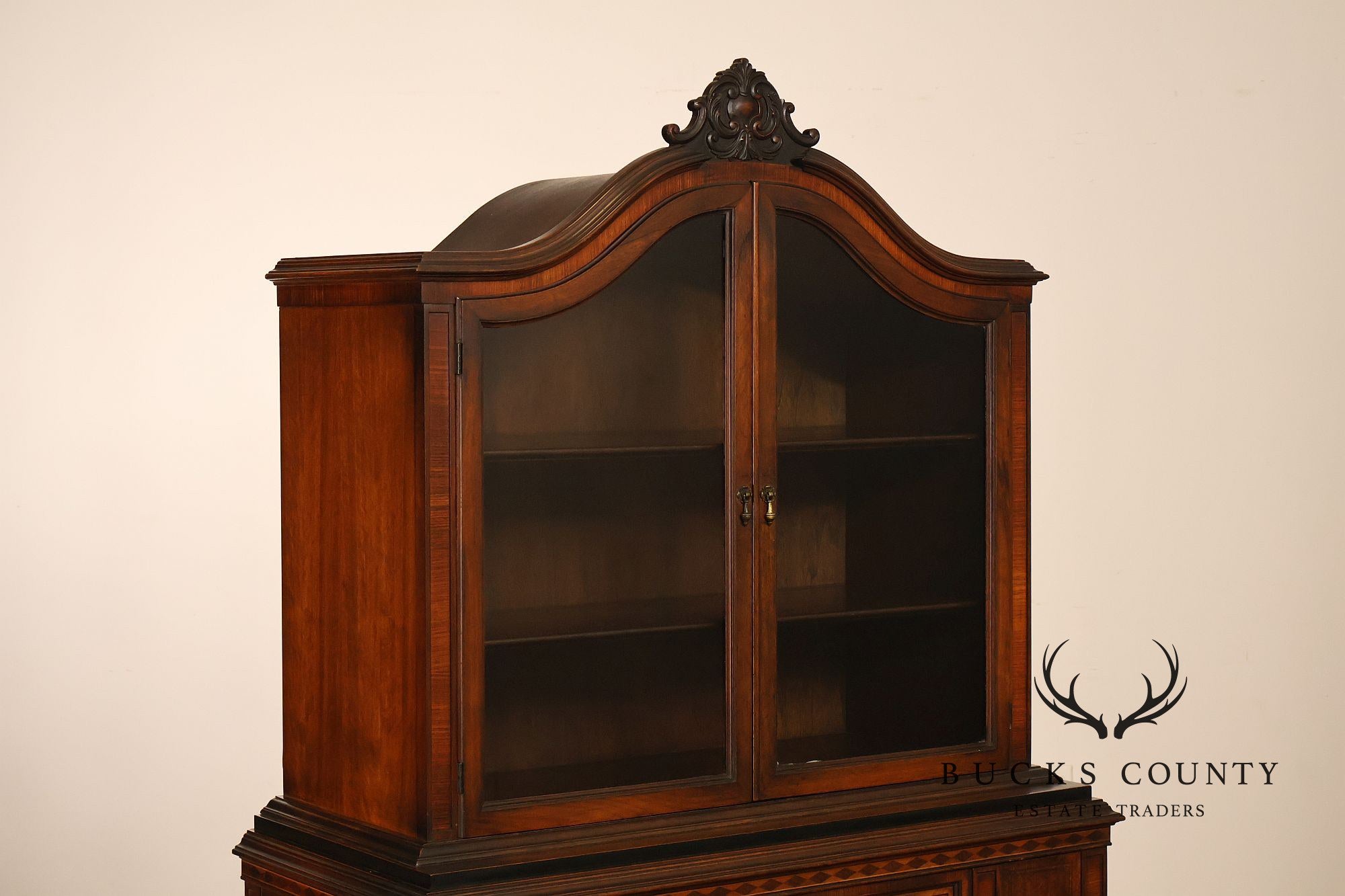 Rockford Republic Furniture Company 1920's Walnut China Display Cabinet