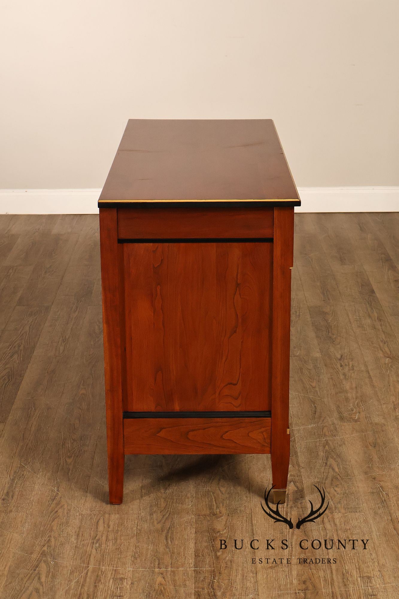 Stickley Directore Style Cherry And Ebonized Chest Of Drawers