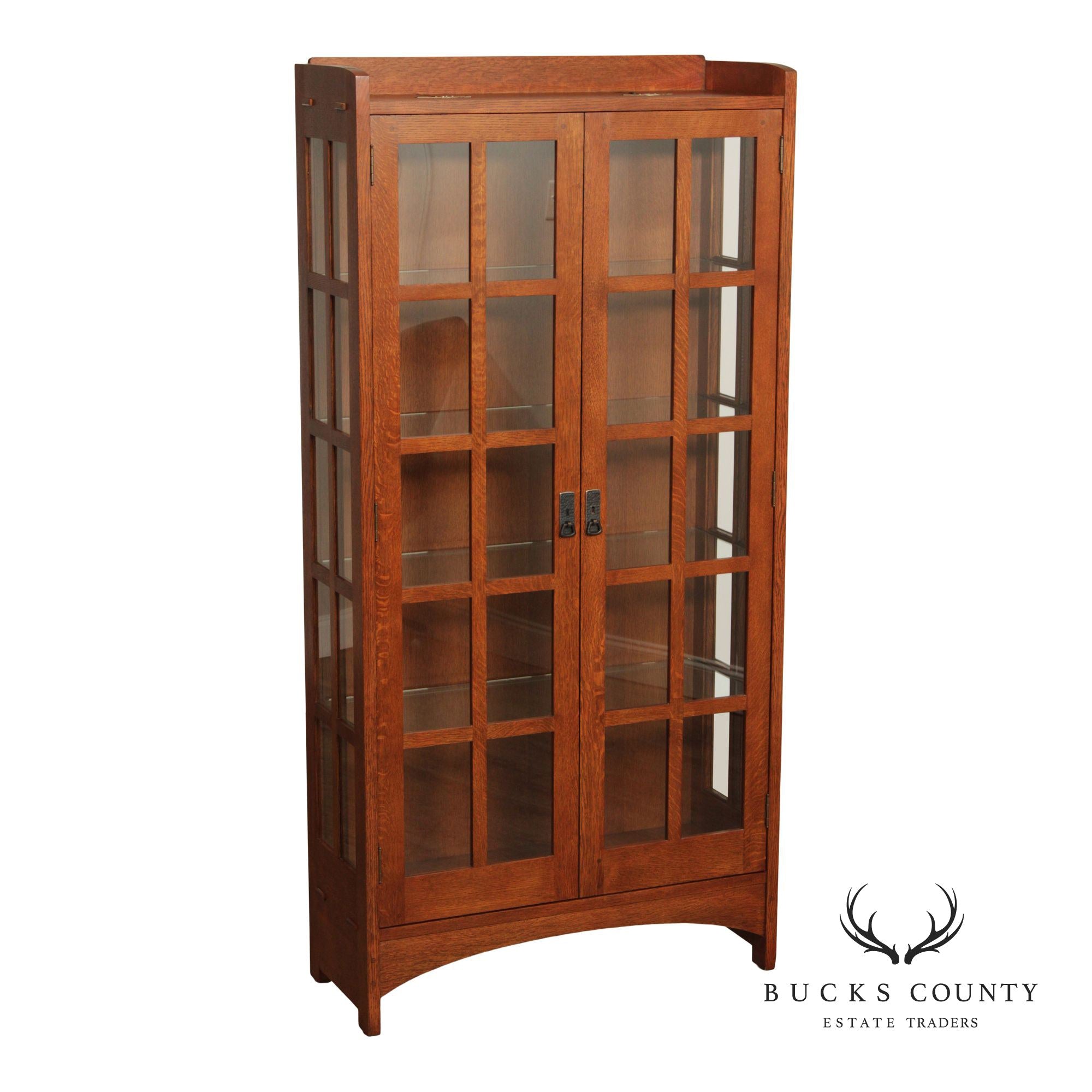 Stickley Mission Collection Oak Display Cabinet