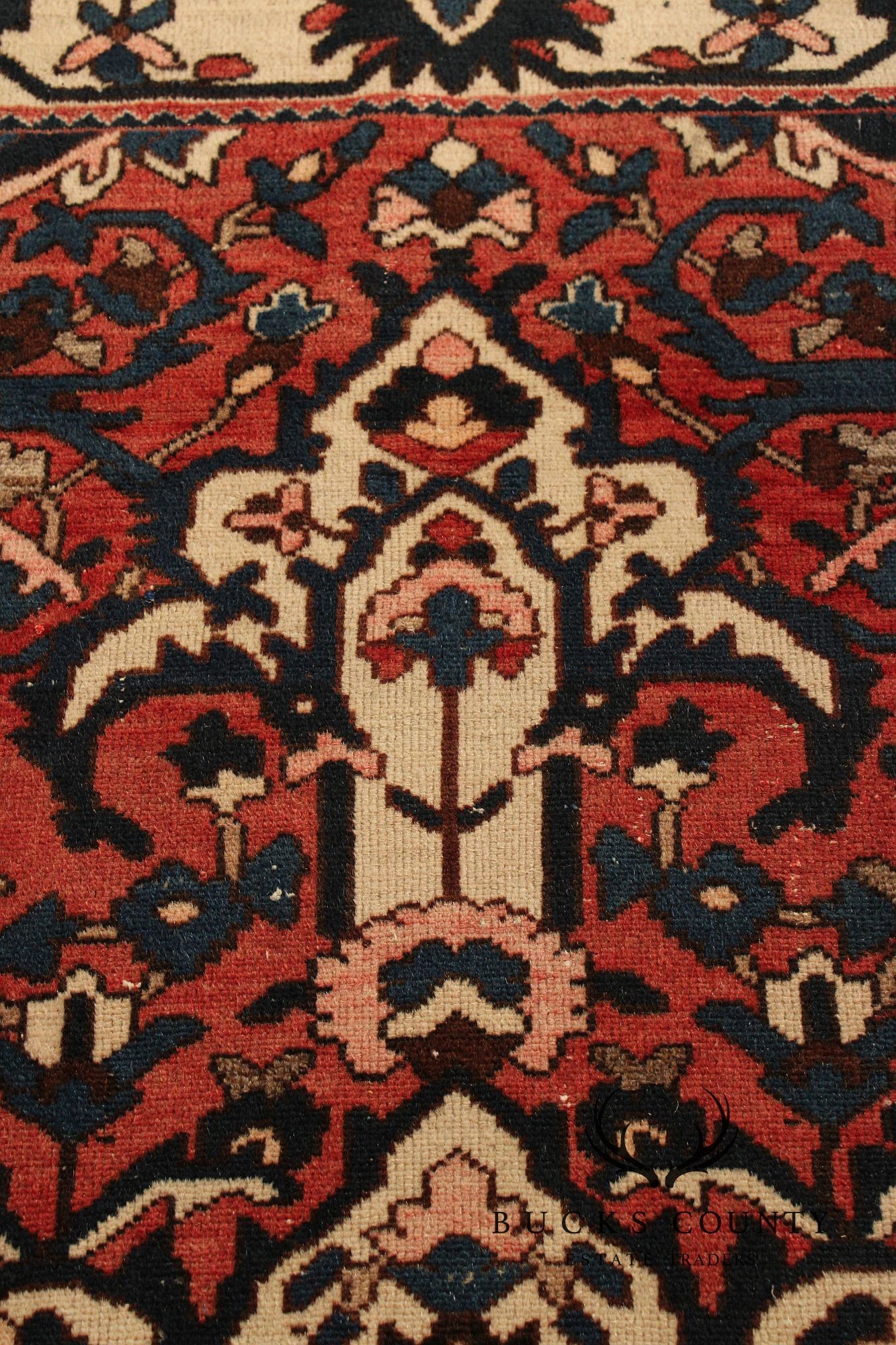 Vintage Persian Hand Knotted  Heriz Area Rug 8' 9" x 11' 11"