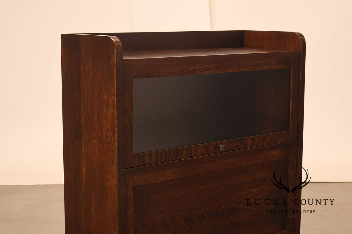 Stickley Mission Collection Oak Three-Section Barrister Bookcase