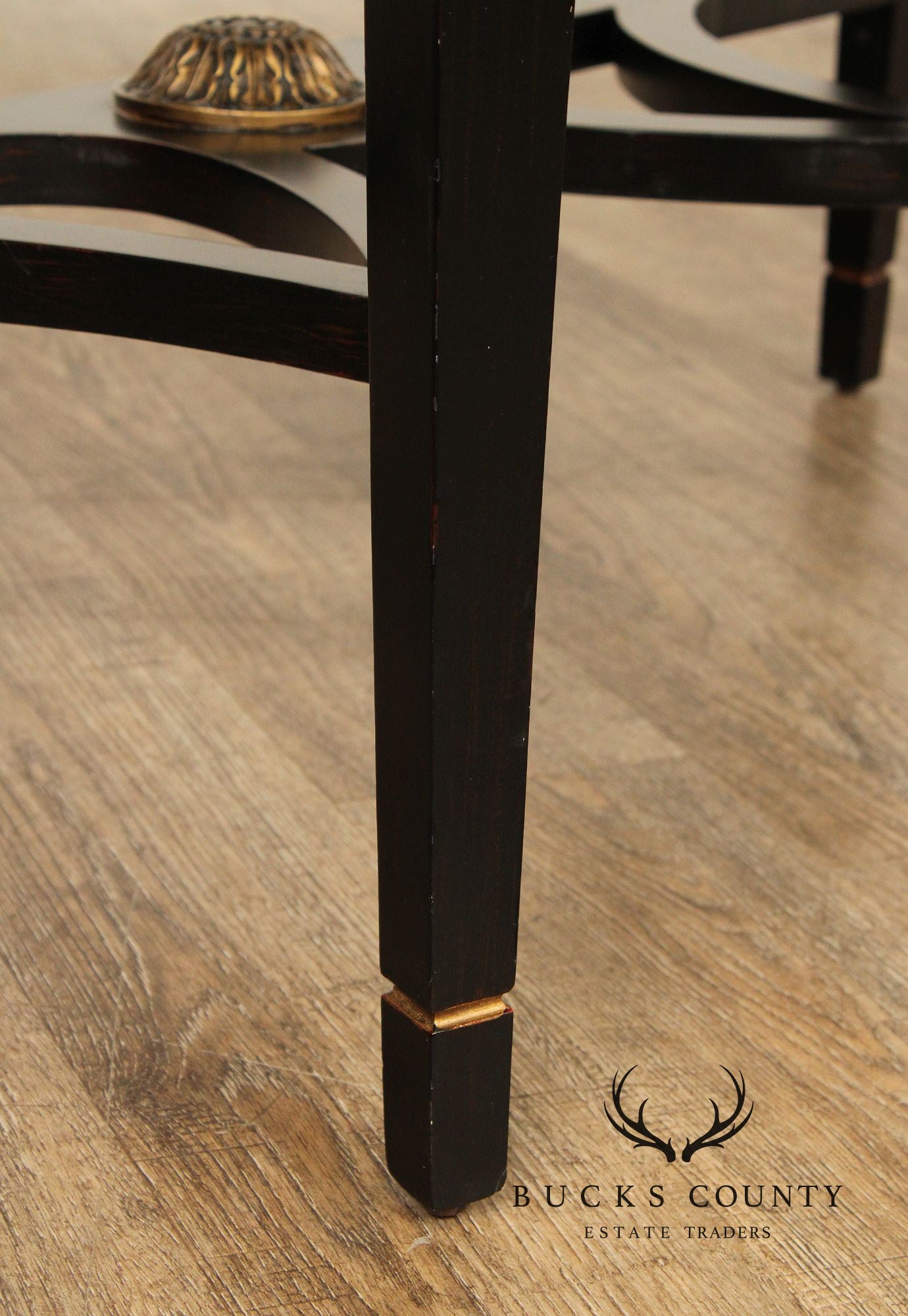 French Regency Style Ebonized Console Table