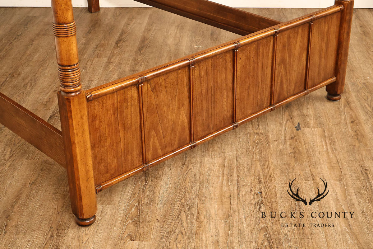 British Colonial Style Faux Bamboo Queen Canopy Bed