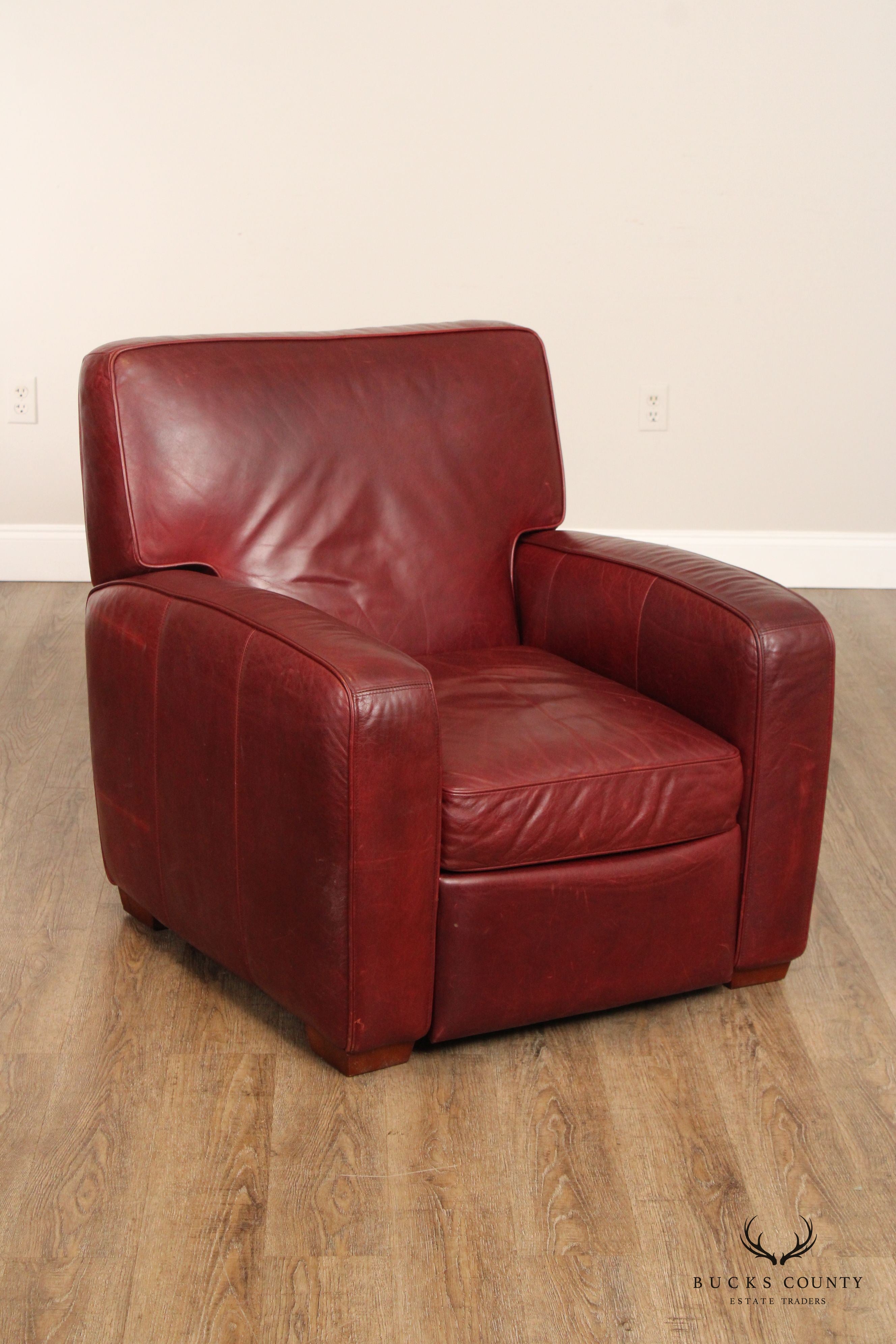 Crate & Barrel Leather Recliner