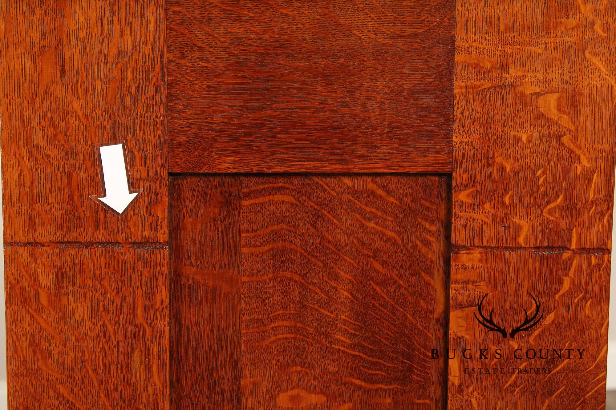 Antique L. & J.G. Stickley Mission Oak Tall Chest of Drawers