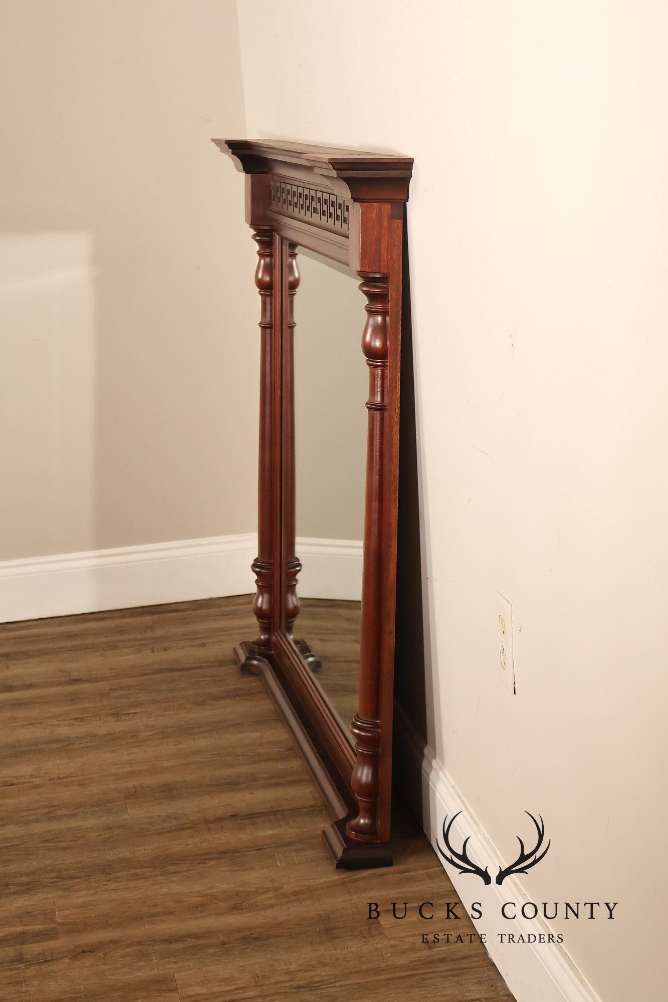 Neoclassical Style Carved Mahogany Wall Mirror