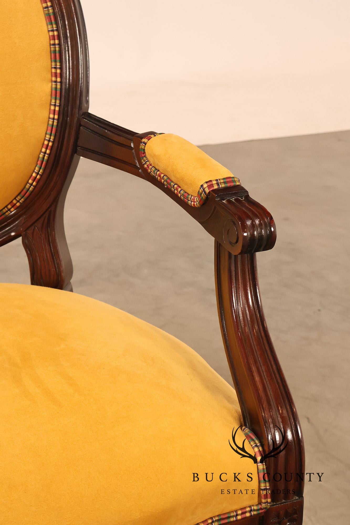 Century Furniture French Louis XVI Style Set of Ten Oval Back Dining Chairs