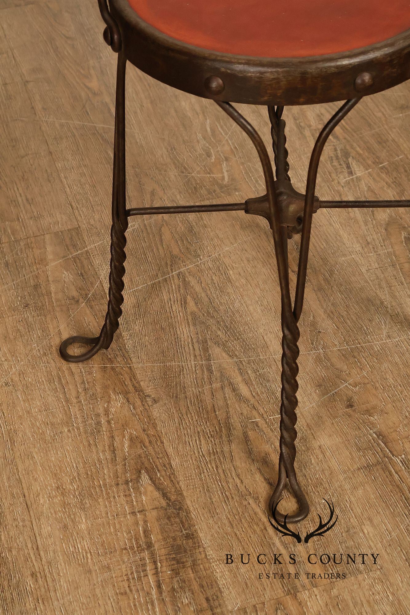 Set of 4 Vintage Wrought Iron Ice Cream Parlor Chairs