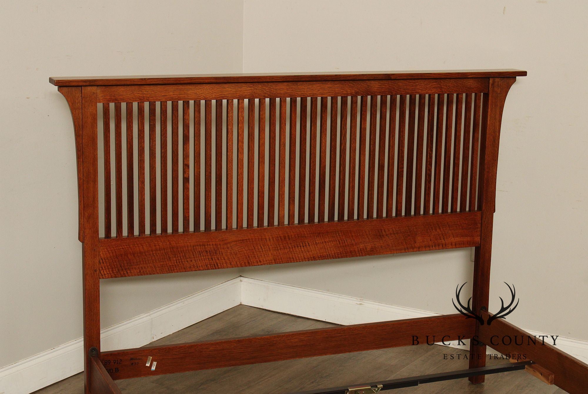 Stickley Mission Collection Oak Spindle Queen Bed