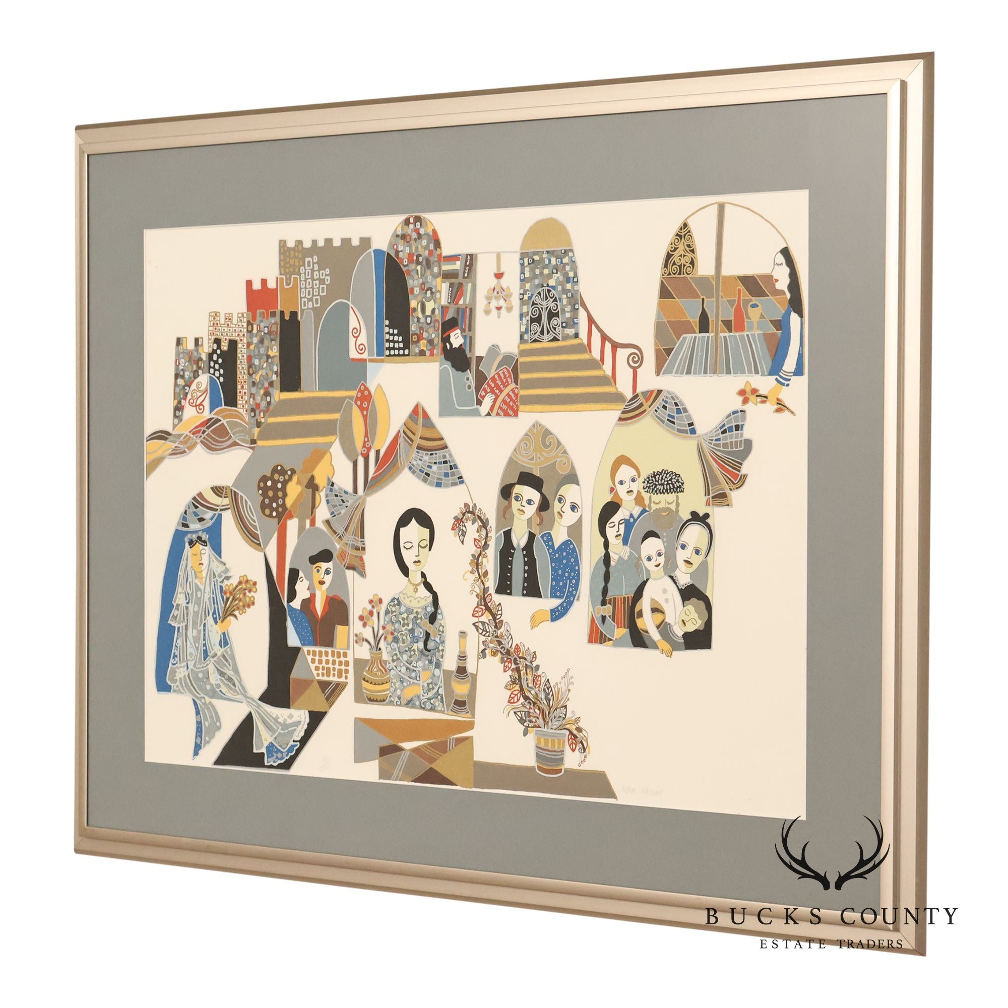 Ilan Hasson Post War Limited Edition Print, 'Waiting for Messiah'