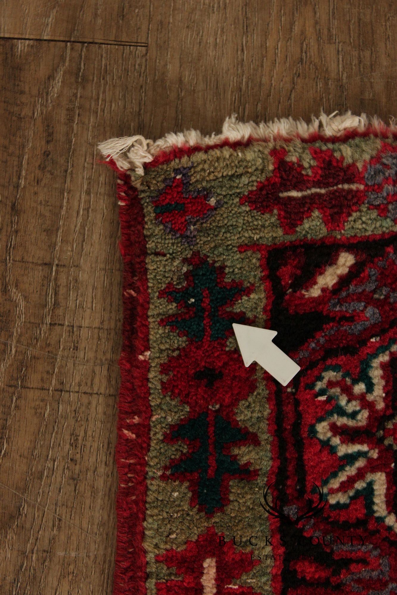 Vintage Persian Heriz Area Rug 7' 9" x 11' 1"