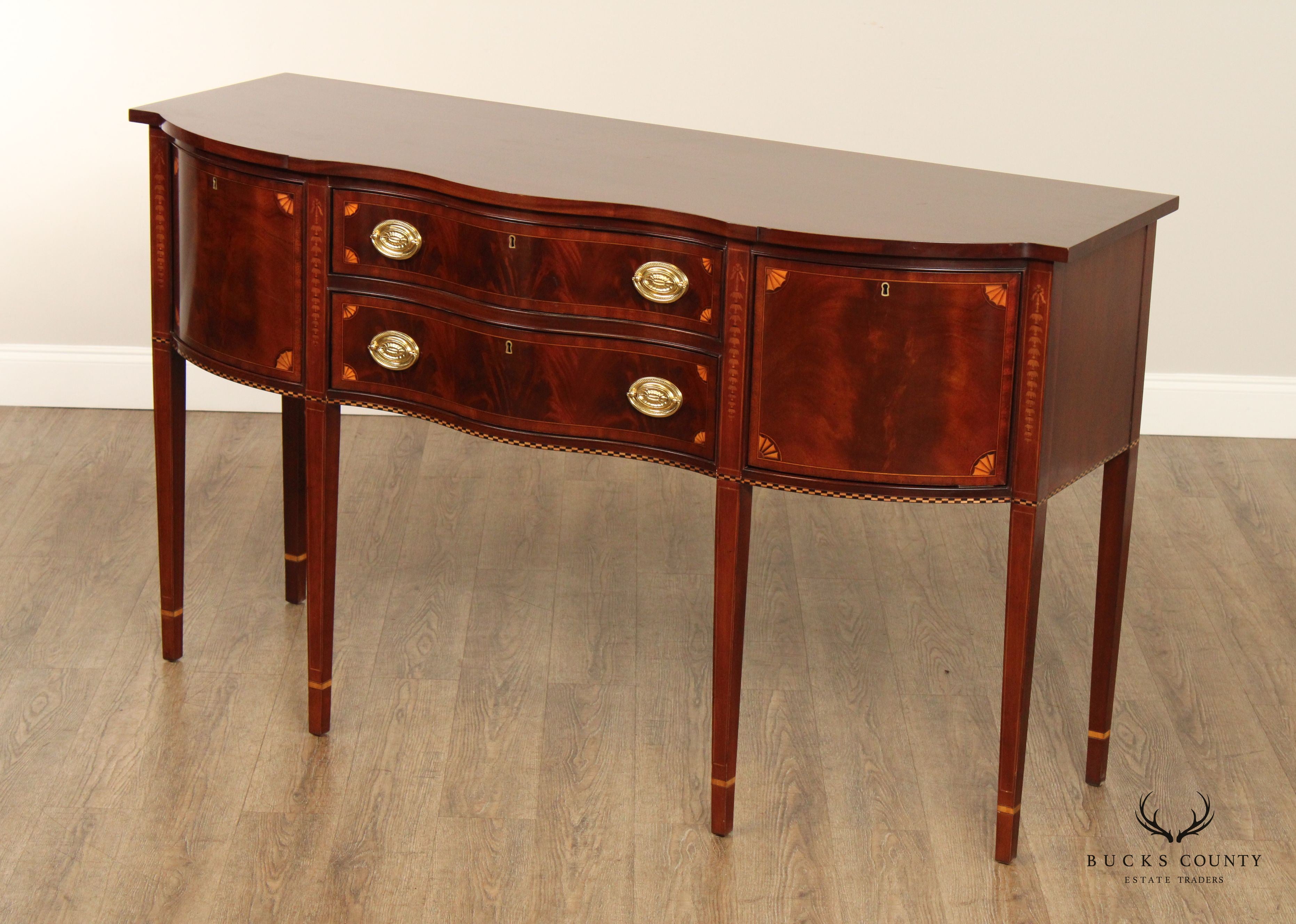 Councill Hepplewhite Style Inlaid Mahogany Sideboard